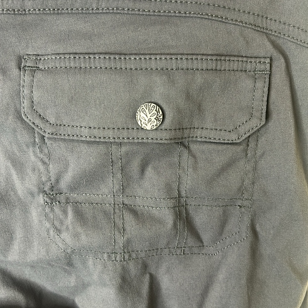 PRANA Halle Straight Convertible Hiking Pants Charcoal Gray Size 12 - Picture 11 of 16